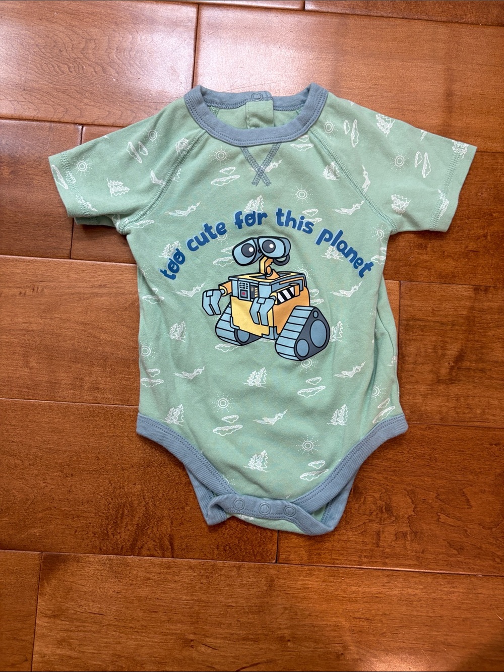 Green Wall-E Baby Onesie